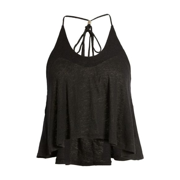 Free People Women's Long Weekend Knit Halter Tank Tops - Black XS - Picture 3 of 8